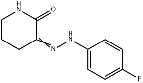 2,3-Piperidinedione, 3-[2-(4-fluorophenyl)hydrazone] Struktur