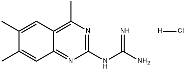 Guanidine, N-(4,6,7-trimethyl-2-quinazolinyl)-, hydrochloride (1:1) Struktur