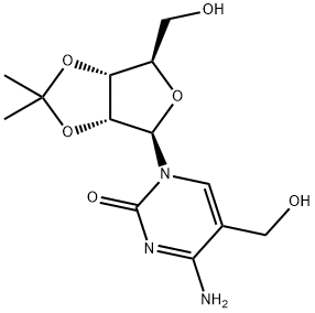 5-(Hydroxymethyl)-2'',3''-O-(1-methylethylidene)cytidine Struktur