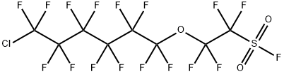 Ethanesulfonyl fluoride, 2-[(6-chloro-1,1,2,2,3,3,4,4,5,5,6,6-dodecafluorohexyl)oxy]-1,1,2,2-tetrafluoro- Struktur