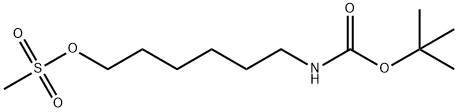 Carbamic acid, N-[6-[(methylsulfonyl)oxy]hexyl]-, 1,1-dimethylethyl ester Struktur