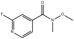 4-Pyridinecarboxamide, 2-fluoro-N-methoxy-N-methyl- Struktur