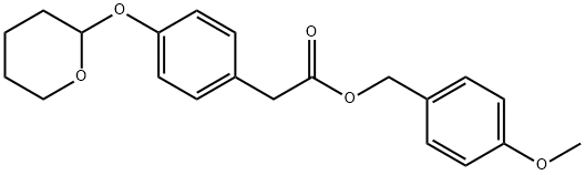 Benzeneacetic acid, 4-[(tetrahydro-2H-pyran-2-yl)oxy]-, (4-methoxyphenyl)methyl ester Struktur