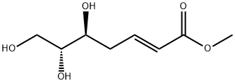 2-Heptenoic acid, 5,6,7-trihydroxy-, methyl ester, (2E,5S,6R)- Struktur