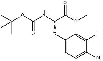 L-Tyrosine, N-[(1,1-dimethylethoxy)carbonyl]-3-iodo-, methyl ester Struktur