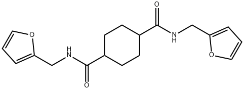 1-N,4-N-bis(furan-2-ylmethyl)cyclohexane-1,4-dicarboxamide Struktur