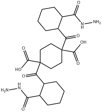 1-N',4-N'-bis(cyclohexanecarbonyl)cyclohexane-1,4-dicarbohydrazide Struktur