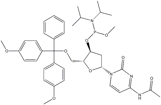 2'-DEOXYCYTIDINE-(N-AC)-3'-METHYL-PHOSPHORAMIDITE [BOTTLE FOR EXPEDITE] Struktur