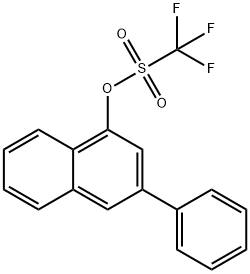 Methanesulfonic acid, 1,1,1-trifluoro-, 3-phenyl-1-naphthalenyl ester Struktur