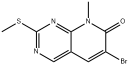 Pyrido[2,3-d]pyrimidin-7(8H)-one, 6-bromo-8-methyl-2-(methylthio)- Struktur