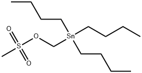 Methanol, 1-(tributylstannyl)-, 1-methanesulfonate Struktur