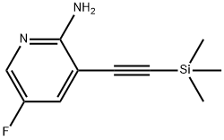 5-fluoro-3-((trimethylsilyl)ethynyl)pyridin-2-amine Struktur