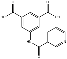 1,3-Benzenedicarboxylic acid, 5-[(3-pyridinylcarbonyl)amino]- Struktur