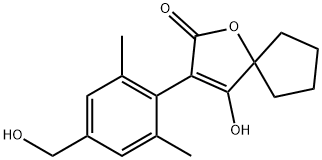 1-Oxaspiro[4.4]non-3-en-2-one, 4-hydroxy-3-[4-(hydroxymethyl)-2,6-dimethylphenyl]- Struktur