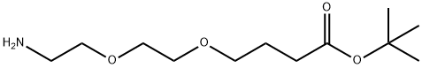 Butanoic acid, 4-[2-(2-aminoethoxy)ethoxy]-, 1,1-dimethylethyl ester Struktur