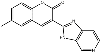 2H-1-Benzopyran-2-one, 3-(3H-imidazo[4,5-c]pyridin-2-yl)-6-methyl- Struktur