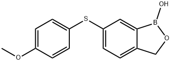 1,3-Dihydro-1-hydroxy-6-[(4-methoxyphenyl)thio]-2,1-benzoxaborole Struktur