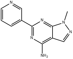 1H-Pyrazolo[3,4-d]pyrimidin-4-amine, 1-methyl-6-(3-pyridinyl)- Struktur