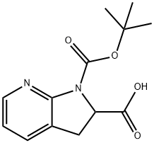 1H-Pyrrolo[2,3-b]pyridine-1,2-dicarboxylic acid, 2,3-dihydro-, 1-(1,1-dimethylethyl) ester Struktur