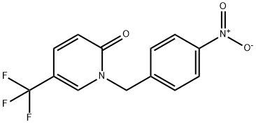 2(1H)-Pyridinone, 1-[(4-nitrophenyl)methyl]-5-(trifluoromethyl)- Struktur