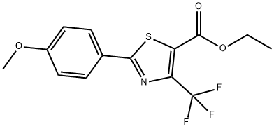 JR-6611, Ethyl 4-(trifluoromethyl)-2-(4-methoxyphenyl)thiazole-5-carboxylate, 97% Struktur