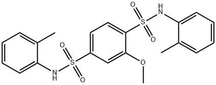 2-methoxy-1-N,4-N-bis(2-methylphenyl)benzene-1,4-disulfonamide Struktur