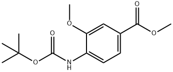 Methyl 4-{[(tert-butoxy)carbonyl]amino}-3-methoxybenzoate Struktur