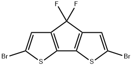 4H-Cyclopenta[2,1-b:3,4-b']dithiophene, 2,6-dibromo-4,4-difluoro- Struktur