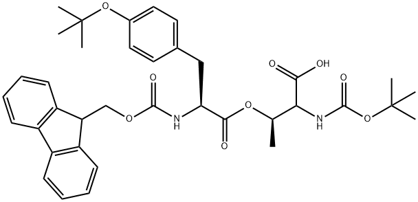 (Tert-Butoxy)Carbonyl Thr((9H-Fluoren-9-yl)MethOxy]Carbonyl Tyr(tBu))-OH Struktur