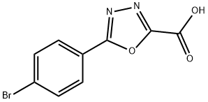 5-(4-bromophenyl)-1,3,4-oxadiazole-2-carboxylic acid, 944907-15-7, 結(jié)構(gòu)式