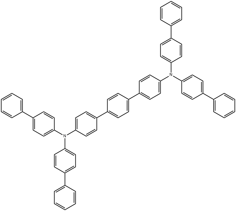 N,N,N',N'-テトラ([1,1'-ビフェニル]-4-イル)[1,1':4',1''-テルフェニル]-4,4''-ジアミン 化學(xué)構(gòu)造式