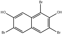 2,7-Naphthalenediol, 1,3,6-tribromo- Struktur