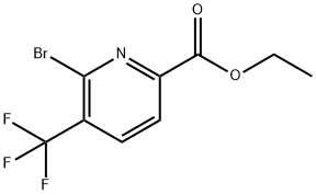 2-Pyridinecarboxylic acid, 6-bromo-5-(trifluoromethyl)-, ethyl ester Struktur