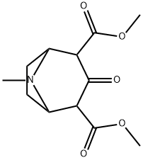 8-Azabicyclo[3.2.1]octane-2,4-dicarboxylic acid, 8-methyl-3-oxo-, 2,4-dimethyl ester Struktur