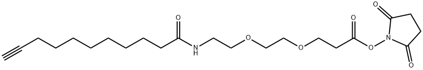 3-[2-[2-[(1-Oxo-10-undecyn-1-yl)amino]ethoxy]ethoxy]propanoic Acid 2,5-Dioxo-1-pyrrolidinyl Ester Struktur