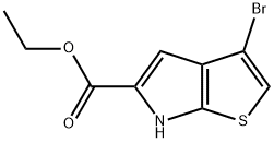 6H-Thieno[2,3-b]pyrrole-5-carboxylic acid, 3-bromo-, ethyl ester Struktur