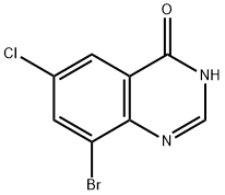 8-bromo-6-chloro-3H-quinazolin-4-one Struktur