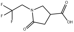 3-Pyrrolidinecarboxylic acid, 5-oxo-1-(2,2,2-trifluoroethyl)- Struktur