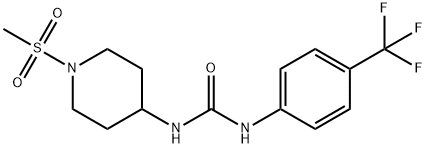 1-[1-(Methylsulfonyl)-4-piperidinyl]-3-[4-(trifluoromethyl)phenyl]urea Struktur