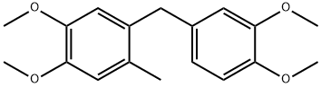 Benzene, 1-[(3,4-dimethoxyphenyl)methyl]-4,5-dimethoxy-2-methyl- Struktur