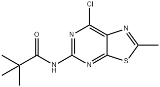 N-(7-Chloro-2-methylthiazolo[5,4-d]pyrimidin-5-yl)pivalamide Struktur