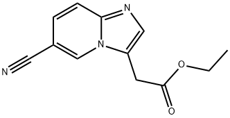 Ethyl 2-(6-cyanoimidazo[1,2-a]pyridin-3-yl)acetate Struktur