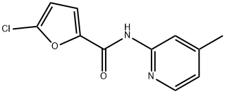 2-Furancarboxamide, 5-chloro-N-(4-methyl-2-pyridinyl)- Struktur