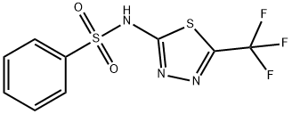 Benzenesulfonamide, N-[5-(trifluoromethyl)-1,3,4-thiadiazol-2-yl]- Struktur