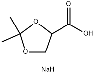 Sodium 2,2-dimethyl-1,3-dioxolane-4-carboxylate Struktur