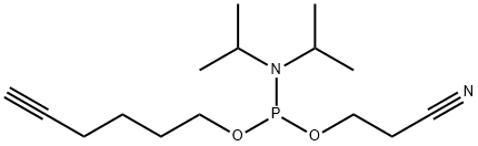 Phosphoramidous acid, N,N-bis(1-methylethyl)-, 2-cyanoethyl 5-hexyn-1-yl ester Struktur