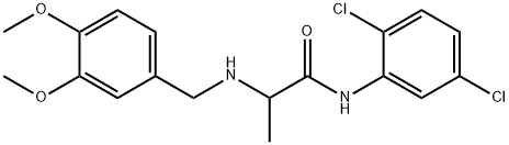 Propanamide, N-(2,5-dichlorophenyl)-2-[[(3,4-dimethoxyphenyl)methyl]amino]- Struktur