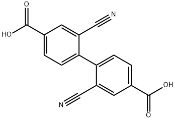 [1,1'-Biphenyl]-4,4'-dicarboxylic acid, 2,2'-dicyano- Struktur