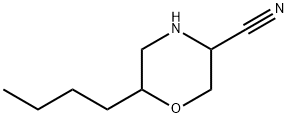 3-Morpholinecarbonitrile, 6-butyl- Struktur