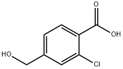 Benzoic acid, 2-chloro-4-(hydroxymethyl)- Struktur